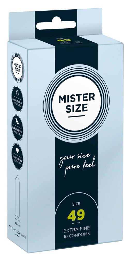 Prezervative vegane Mister, mărimea 49 mm, subțiri, 10 bucăți