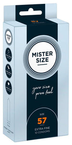 Prezervative vegane ultra-subțiri Mister Size 57mm, 10 buc.