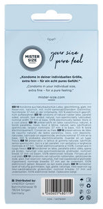Prezervative vegane ultra-subțiri Mister Size 57mm, 10 buc.