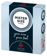 Prezervative Mister Size subțiri 60 mm vegane 3 bucăți