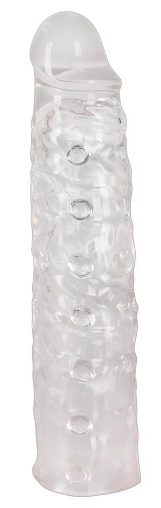 Extensie penis XTension Sleeve transparentă TPE 22 cm