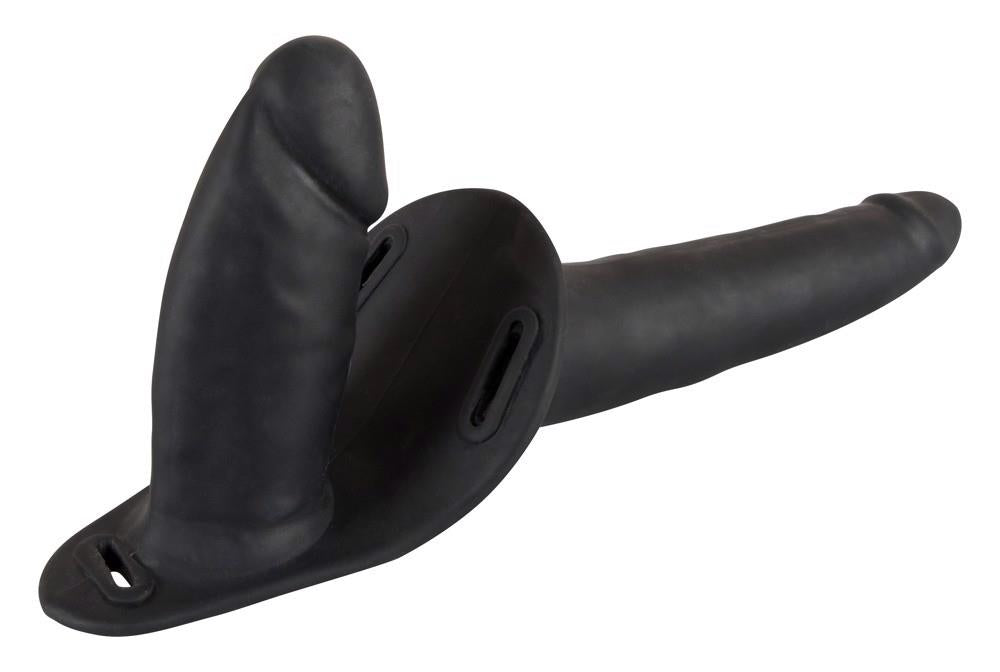 You2Toys Strap dublu din silicon reglabil negru 15 cm