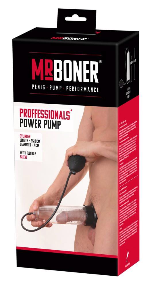 Pompă de penis Mister Boner Professionals Power cu măsură de 25 cm
