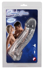 Extensor de penis transparent, transparent, cu inel, 23 cm