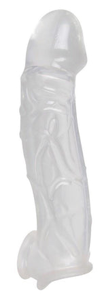 Extensor de penis transparent, transparent, cu inel, 23 cm