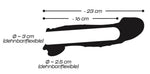 Extensor de penis transparent, transparent, cu inel, 23 cm