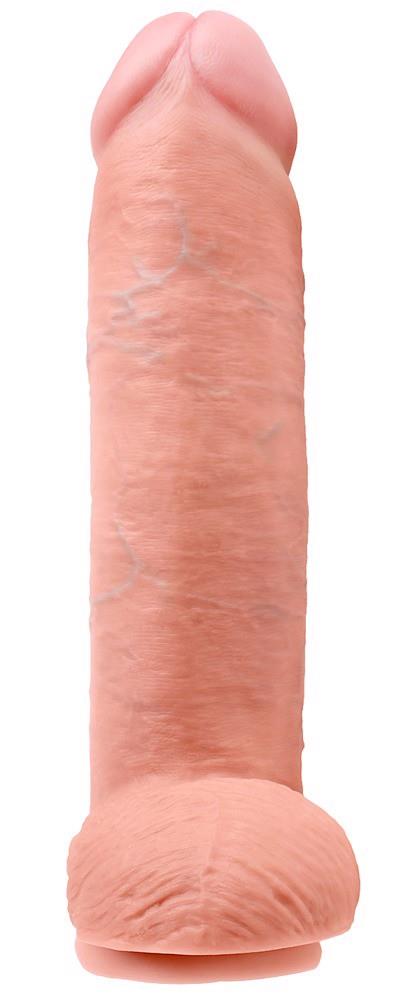 Dildo King Cock cu testicule din PVC 30,5 cm