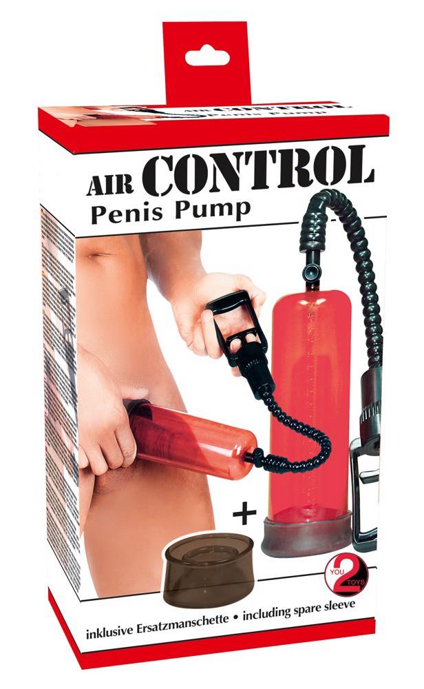 Pompă de penis You2Toys Air Control Roșie 22 cm