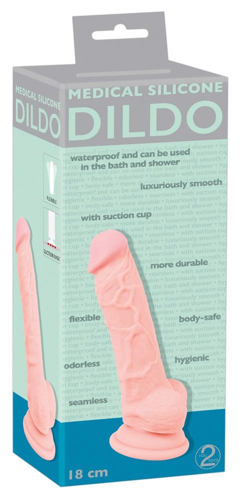 Dildo realist din silicon medical 18 cm