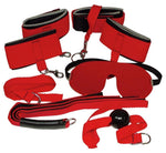 Set de bondage Red Giant Bad Kitty cu 8 piese, roșu