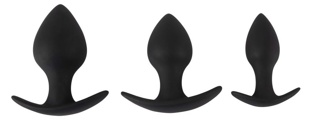 Set de 3 dopuri anale din silicon Black Velvets