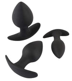 Set de 3 dopuri anale din silicon Black Velvets