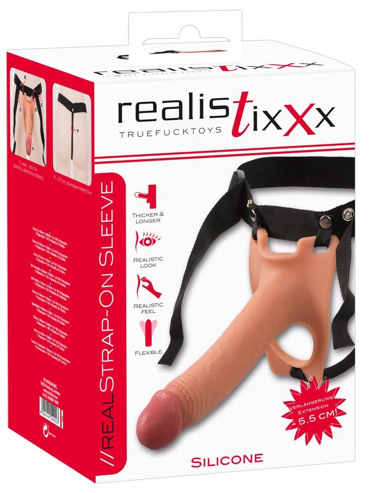 Proteză de penis Realistixxx din silicon 19,5 cm