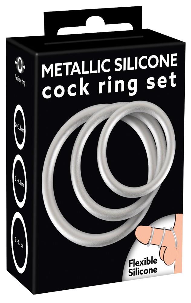 Inele pentru penis din silicon și metal You2Toys, 3 mărimi
