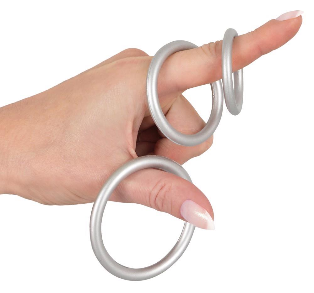 Inele pentru penis din silicon și metal You2Toys, 3 mărimi