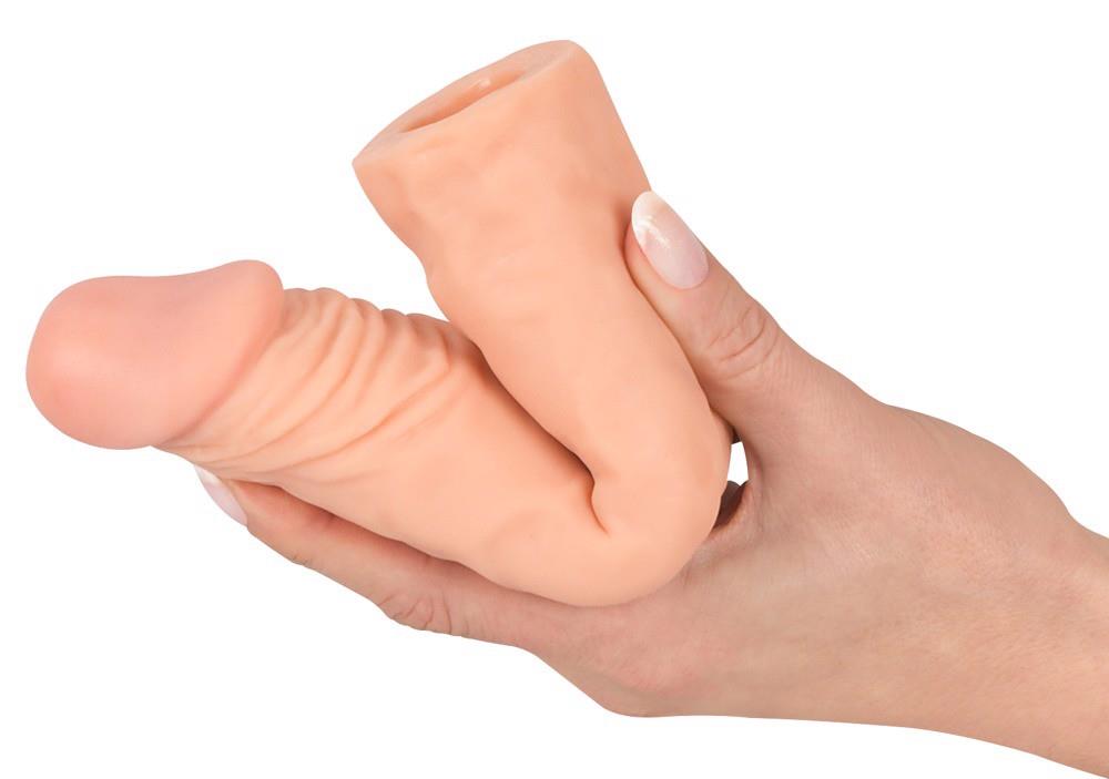 Extensor de penis Nature Skin Sensitive 20 cm cu extensie de 3 cm