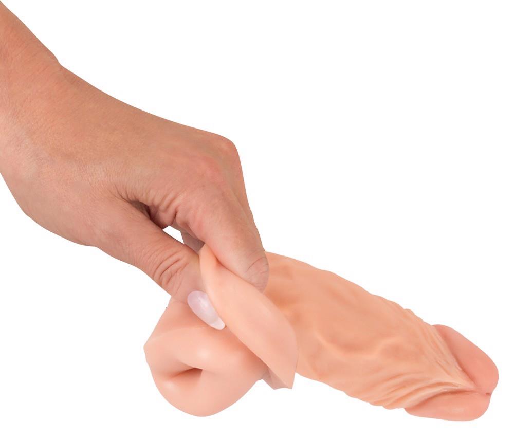 Extensor de penis Nature Skin Sensitive 20 cm cu extensie de 3 cm