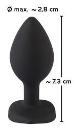Dop anal din silicon cu inimă You2Toys 7,3 cm