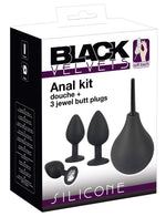 Set de duș anal Black Velvets cu trei dopuri