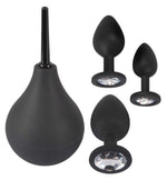 Set de duș anal Black Velvets cu trei dopuri
