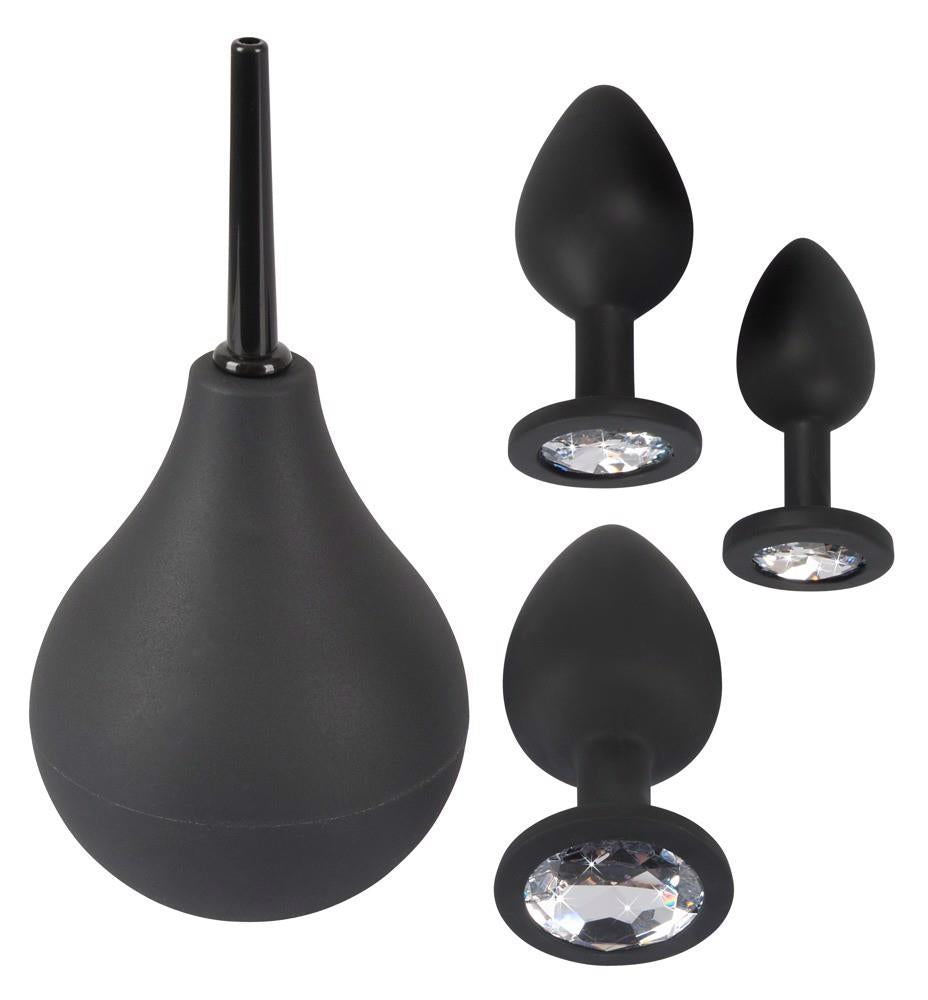 Set de duș anal Black Velvets cu trei dopuri