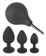 Set de duș anal Black Velvets cu trei dopuri