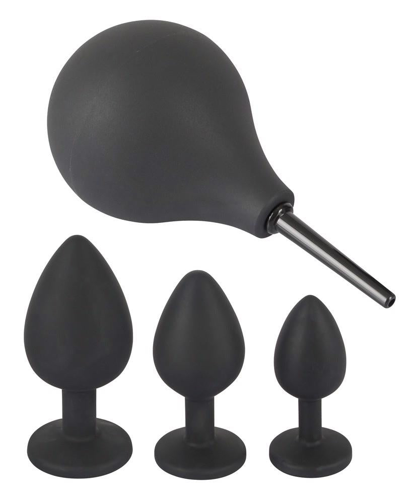 Set de duș anal Black Velvets cu trei dopuri