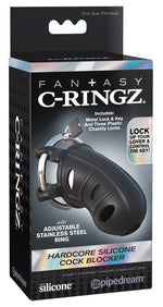 Cușcă pentru penis Fantasy C-Ringz din silicon cu încuietoare 9,5 cm