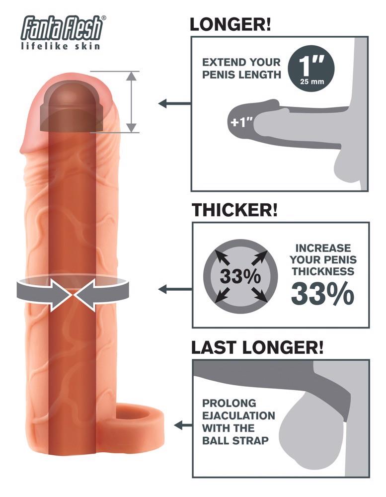 Inel extensibil pentru penis Fantasy X Tensions TPE 17,7 cm