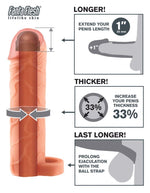 Inel extensibil pentru penis Fantasy X Tensions TPE 17,7 cm