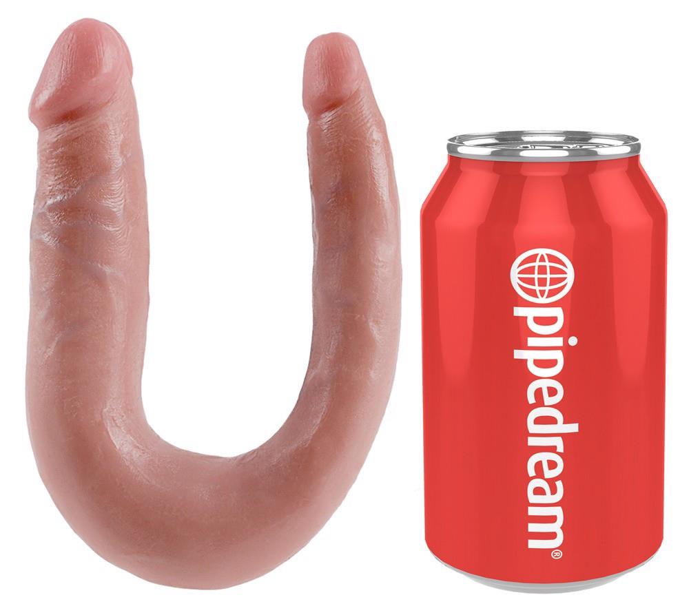 Dildo dublu mic King Cock, 30 cm, PVC
