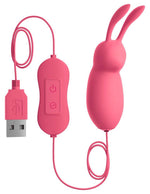 O, Doamne! Mini vibrator drăguț din silicon cu model iepuraș, 8 cm, 20 de moduri