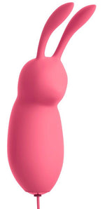 O, Doamne! Mini vibrator drăguț din silicon cu model iepuraș, 8 cm, 20 de moduri