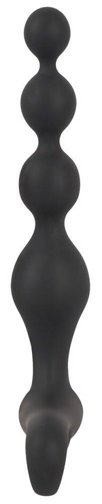 Bile anale vibratoare Black Velvets din silicon, 20 cm, USB