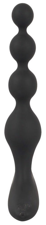 Bile anale vibratoare Black Velvets din silicon, 20 cm, USB