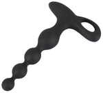Bile anale vibratoare Black Velvets din silicon, 20 cm, USB