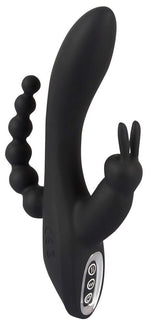 Vibrator triplu USB Sweet Smile Iepuraș 20,8 cm