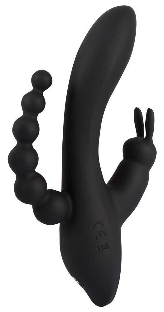 Vibrator triplu USB Sweet Smile Iepuraș 20,8 cm