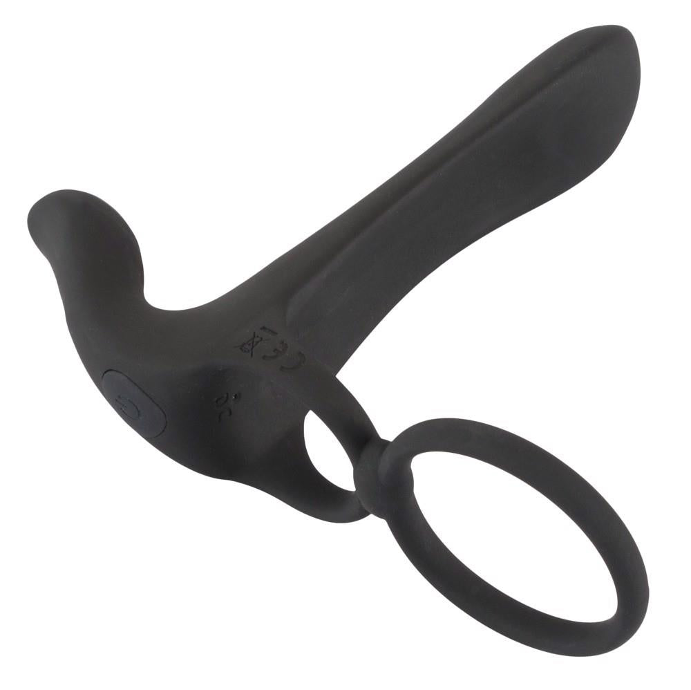 Inel vibrant USB din silicon Black Velvets 14 cm