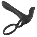 Inel vibrant USB din silicon Black Velvets 14 cm