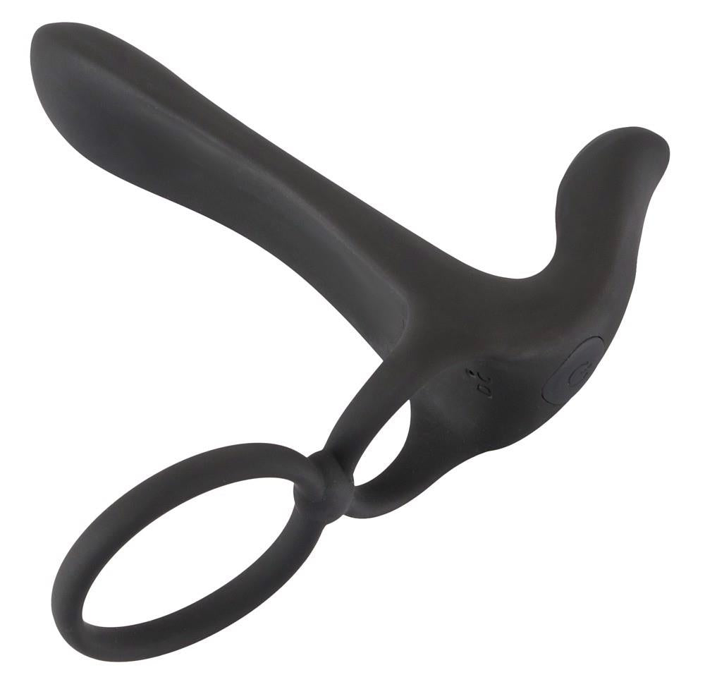 Inel vibrant USB din silicon Black Velvets 14 cm