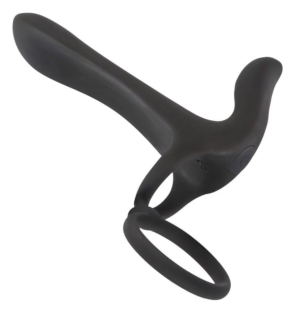 Inel vibrant USB din silicon Black Velvets 14 cm