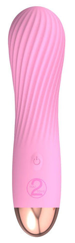 Vibrator Mini Cuties din Silicon Roz cu USB 12,5 cm