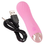 Vibrator Mini Cuties din Silicon Roz cu USB 12,5 cm