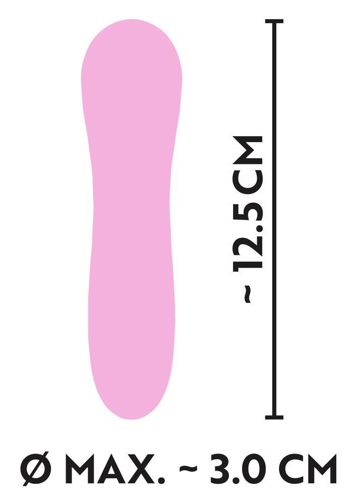 Vibrator Mini Cuties din Silicon Roz cu USB 12,5 cm