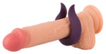 Inel vibrant pentru penis cu motor dublu din silicon USB Couples Choice