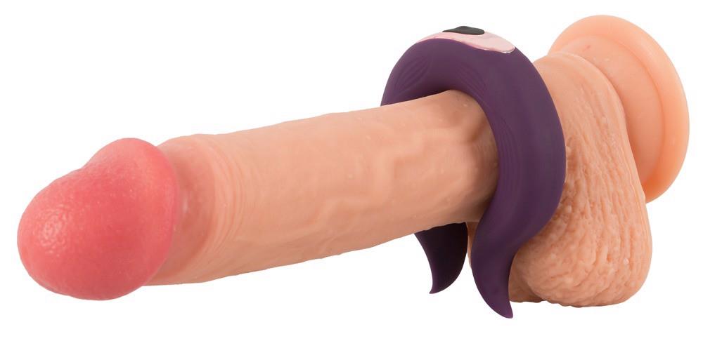 Inel vibrant pentru penis cu motor dublu din silicon USB Couples Choice