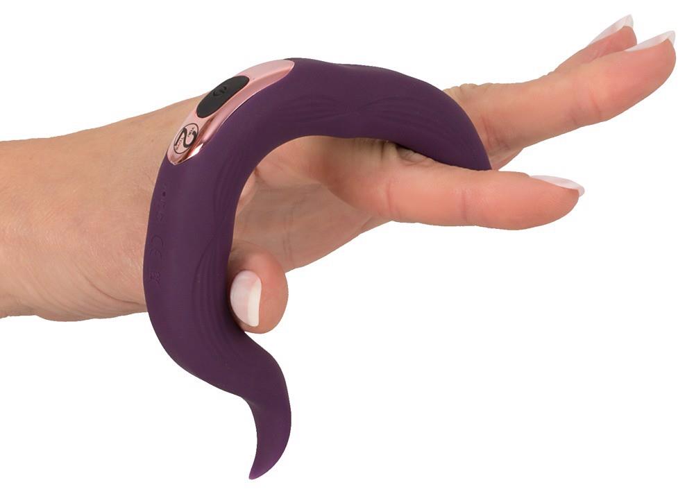 Inel vibrant pentru penis cu motor dublu din silicon USB Couples Choice