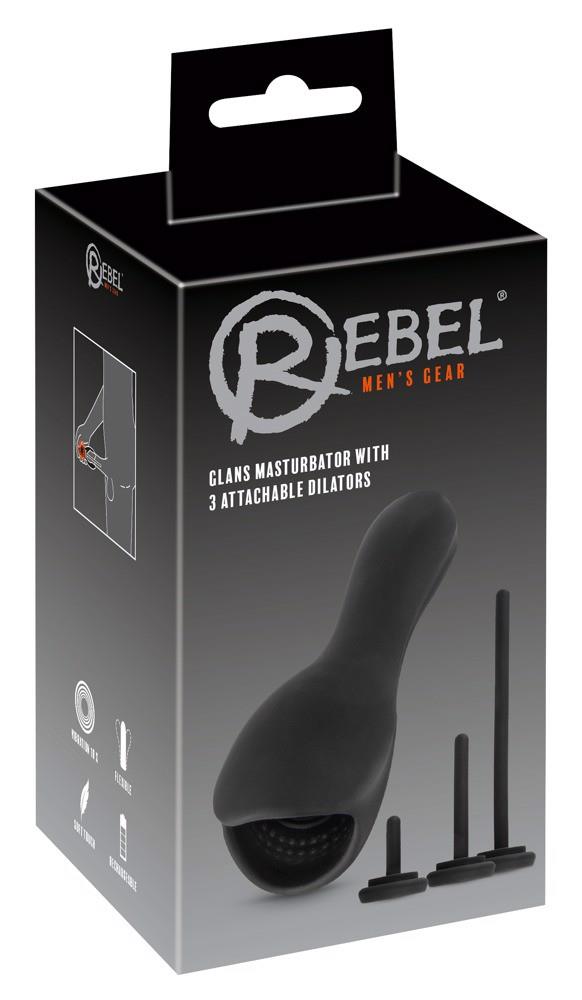 Masturbator Rebel Glans cu vibrații USB 14 cm