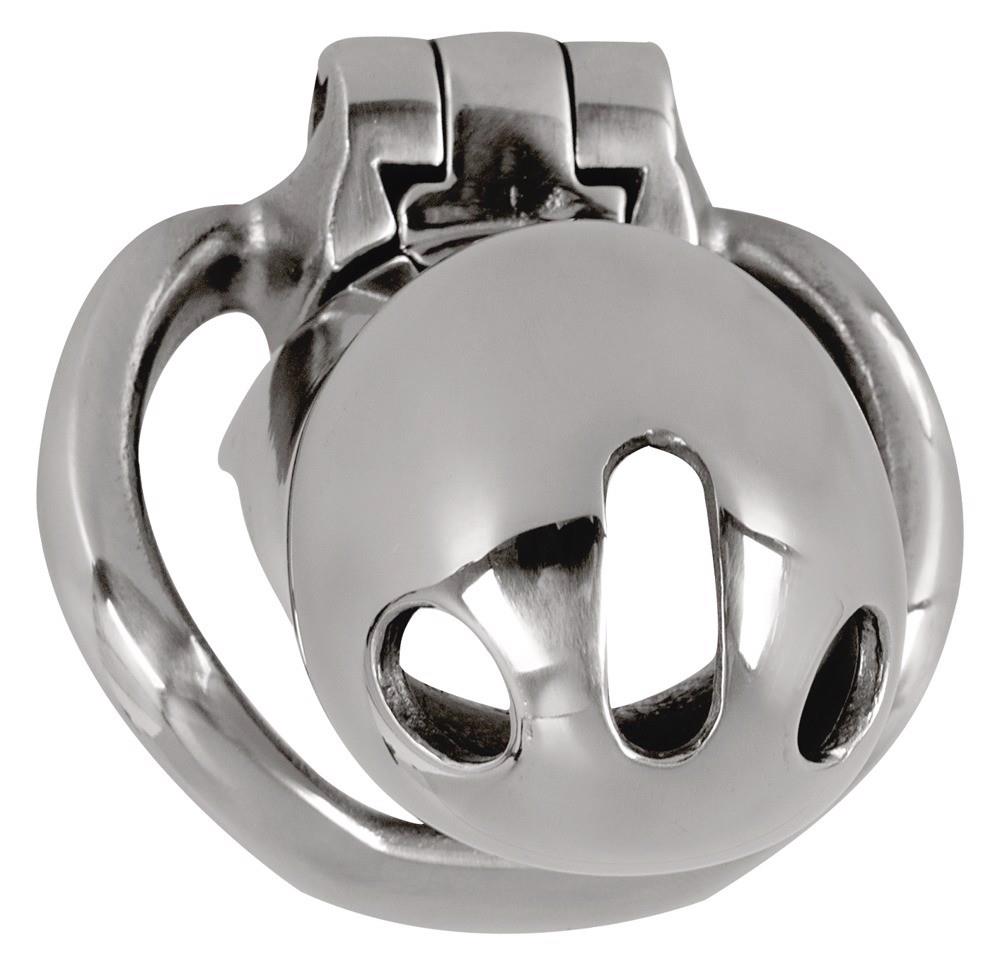 Cușcă pentru penis Fetish Collection din oțel cu încuietoare 8 cm